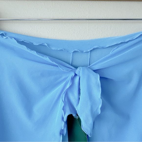 Wild Fable Sarong beach cover up NWT light blue tie front stretchy small medium - Picture 6 of 13